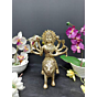Brass Ambe Maa Sitting on Lion Collectible Statue Idol KBH04689