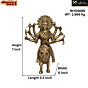 Brass Ambe Maa Sitting on Lion Collectible Statue Idol KBH04689