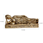 Brass Sleeping Buddha Collectible Statue Idol KBH04690