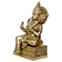 Brass Hanuman Sitting Collectible Statue Idol KBH04696