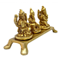 Brass Ganesh laxmi kuber on bajath Collectible Statue  KBH04703