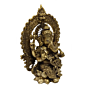 Brass Kaman Ganesha Collectible Statue Idol KBH04708