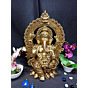 Brass Kaman Ganesha Collectible Statue Idol KBH04708
