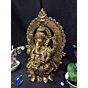 Brass Kaman Ganesha Collectible Statue Idol KBH04708