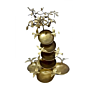 Brass Bird with Tree Decorative Collectible Sculpture KBH04718