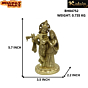 Brass Radha Krishna Fine Collectible Statue Idol KBH04752
