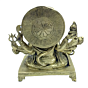 Brass Panchmukhi Hanuman Sitting on Bajath Collectible Statue Idol KBH04760