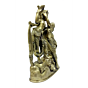 Brass Radha Krishna Standing Black Collectible Statue Idol KBH04761