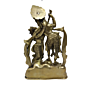 Brass Radha Krishna Standing Black Collectible Statue Idol KBH04761