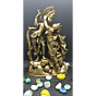 Brass Radha Krishna Standing Black Collectible Statue Idol KBH04761