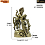 Brass Radha Krishna Standing Black Collectible Statue Idol KBH04761