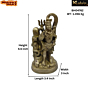 Brass Lord Shiv Standing with Shivling Collectible Statue Idol KBH04762