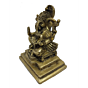 Brass Lord Ganesh on Bajath Sitting Black Finish Collectible Statue Idol KBH04774