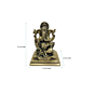 Brass Lord Ganesh on Bajath Sitting Black Finish Collectible Statue Idol KBH04774
