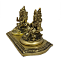 Brass Kuber Laxmi Sitting Statue Fine Finishing Medium Idol KBH04777
