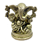 Brass Kan Ganesh Sitting Fine Work Collectible Statue Idol KBH04785