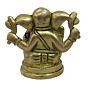 Brass Kan Ganesh Sitting Fine Work Collectible Statue Idol KBH04785