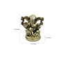 Brass Kan Ganesh Sitting Fine Work Collectible Statue Idol KBH04785