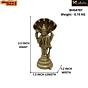 Brass Lord Vishnu Standing with Sheshnag Collectible Statue Idol KBH04787