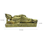 Brass Sleeping Buddha Collectible Figurine KBH04802