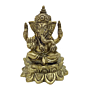 Brass Ganesh Sitting with Kamla Collectible Statue Idol KBH04804