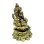 Brass Ganesh Sitting with Kamla Collectible Statue Idol KBH04804