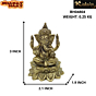 Brass Ganesh Sitting with Kamla Collectible Statue Idol KBH04804