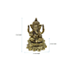 Brass Ganesh Sitting with Kamla Collectible Statue Idol KBH04804