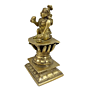 Brass Bal Krishna Sitting Collectible Statue Idol KBH04810