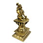 Brass Bal Krishna Sitting Collectible Statue Idol KBH04810