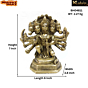 Brass Panchmukhi Hanuman Sitting Collectible Statue Idol KBH04811