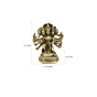 Brass Panchmukhi Hanuman Sitting Collectible Statue Idol KBH04811
