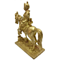 Brass Sahjanand Sitting on Mabki Horse Statue KBH04821