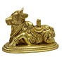 Brass Nandi with Shivling Idol KBH04823