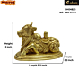 Brass Nandi with Shivling Idol KBH04823
