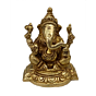 Brass Ganesh Sitting on Bajath Idol KBH04851 