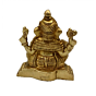 Brass Ganesh Sitting on Bajath Idol KBH04851 