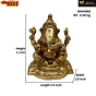 Brass Ganesh Sitting on Bajath Idol KBH04851 
