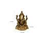 Brass Ganesh Sitting on Bajath Idol KBH04851 