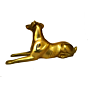 Brass Dog Sitting Figurine KBH04885