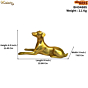 Brass Dog Sitting Figurine KBH04885