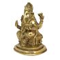Brass Lord Ganesh Sitting Idol KBH04886