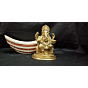 Brass Lord Ganesh Sitting Idol KBH04886