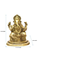 Brass Lord Ganesh Sitting Idol KBH04886