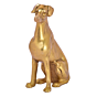 Brass Dog Sitting Statue KBH04975