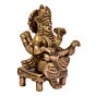 Brass Saraswati Maa Sitting Statue Idol KBH04978