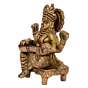 Brass Saraswati Maa Sitting Statue Idol KBH04978