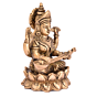 Brass Saraswati Maa Sitting on Kamal Statue Idol KBH04994