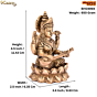 Brass Saraswati Maa Sitting on Kamal Statue Idol KBH04994
