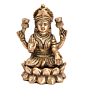 Brass Laxmi Maa Sitting on Kamal Statue Idol KBH04996